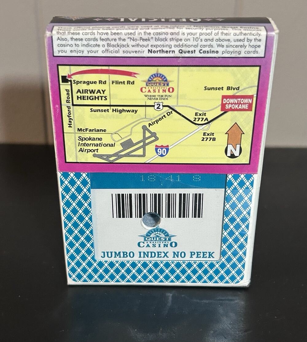 Northern Quest Casino Spokane WA Bee Playing Cards Jumbo Index No Peek New Box